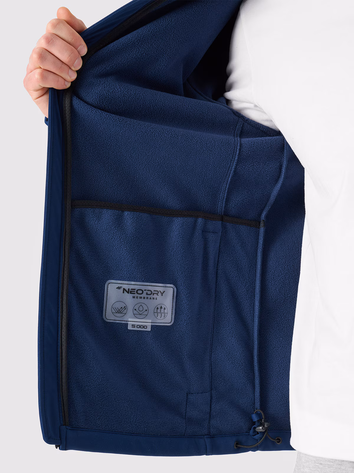 Kurtka softshell wiatroodporna membrana 5 000 męska - szara