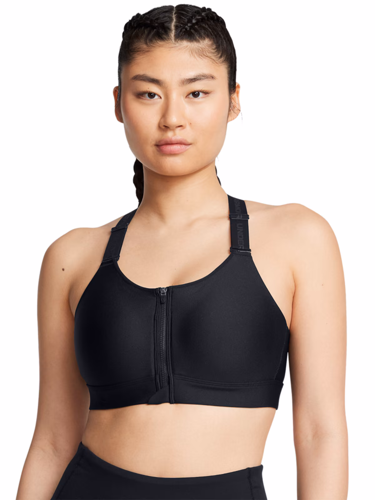 Biustonosz treningowy Under Armour UA Infinity High Zip 2.0 Bra - czarny