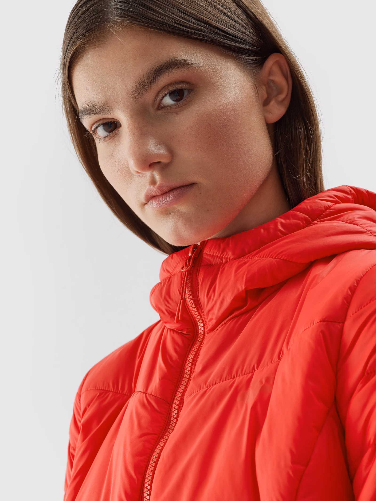 Kurtka puchowa Primaloft Black Eco damska - czerwona