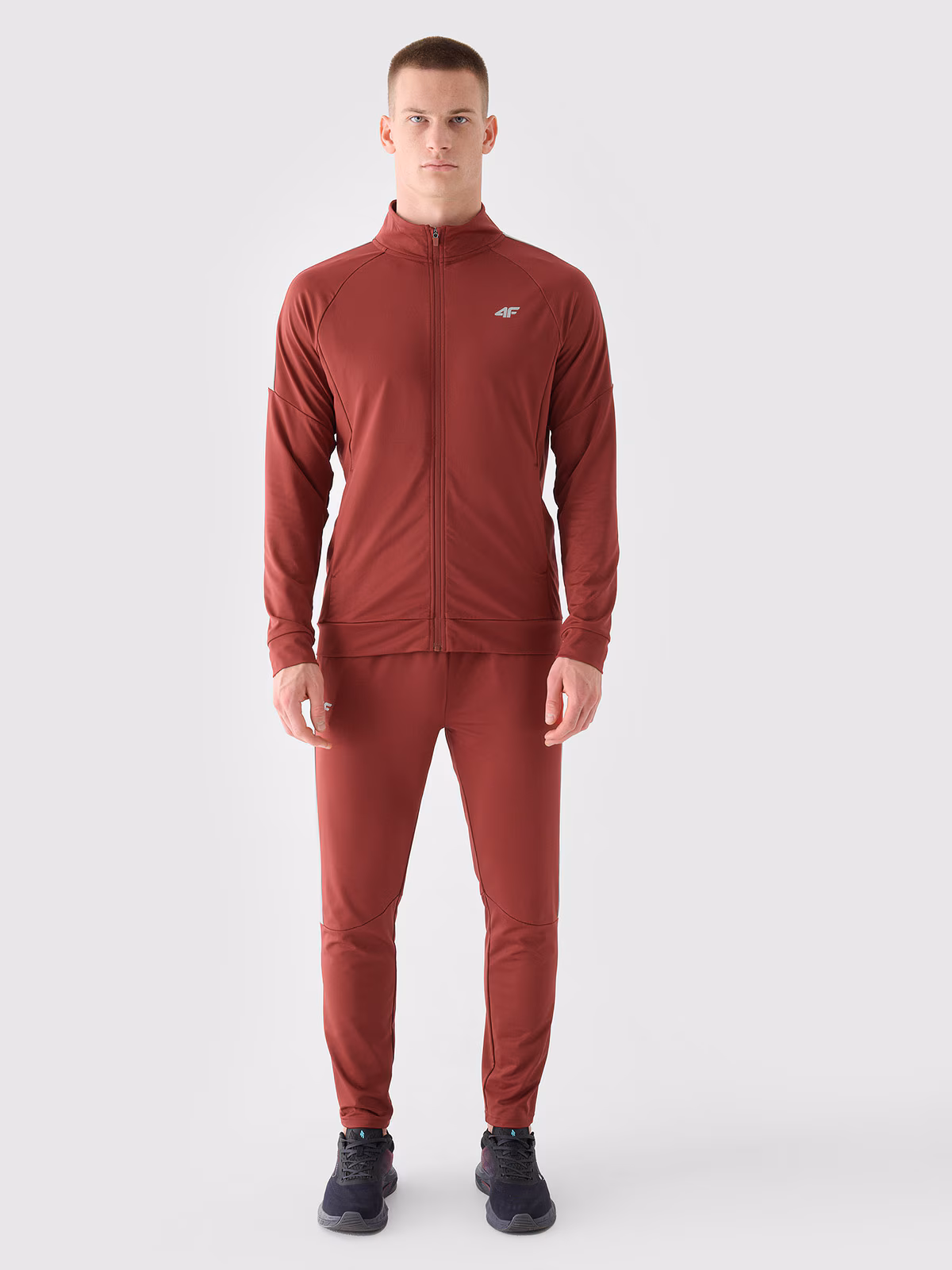 Spodnie treningowe szybkoschnące męskie - czerwone