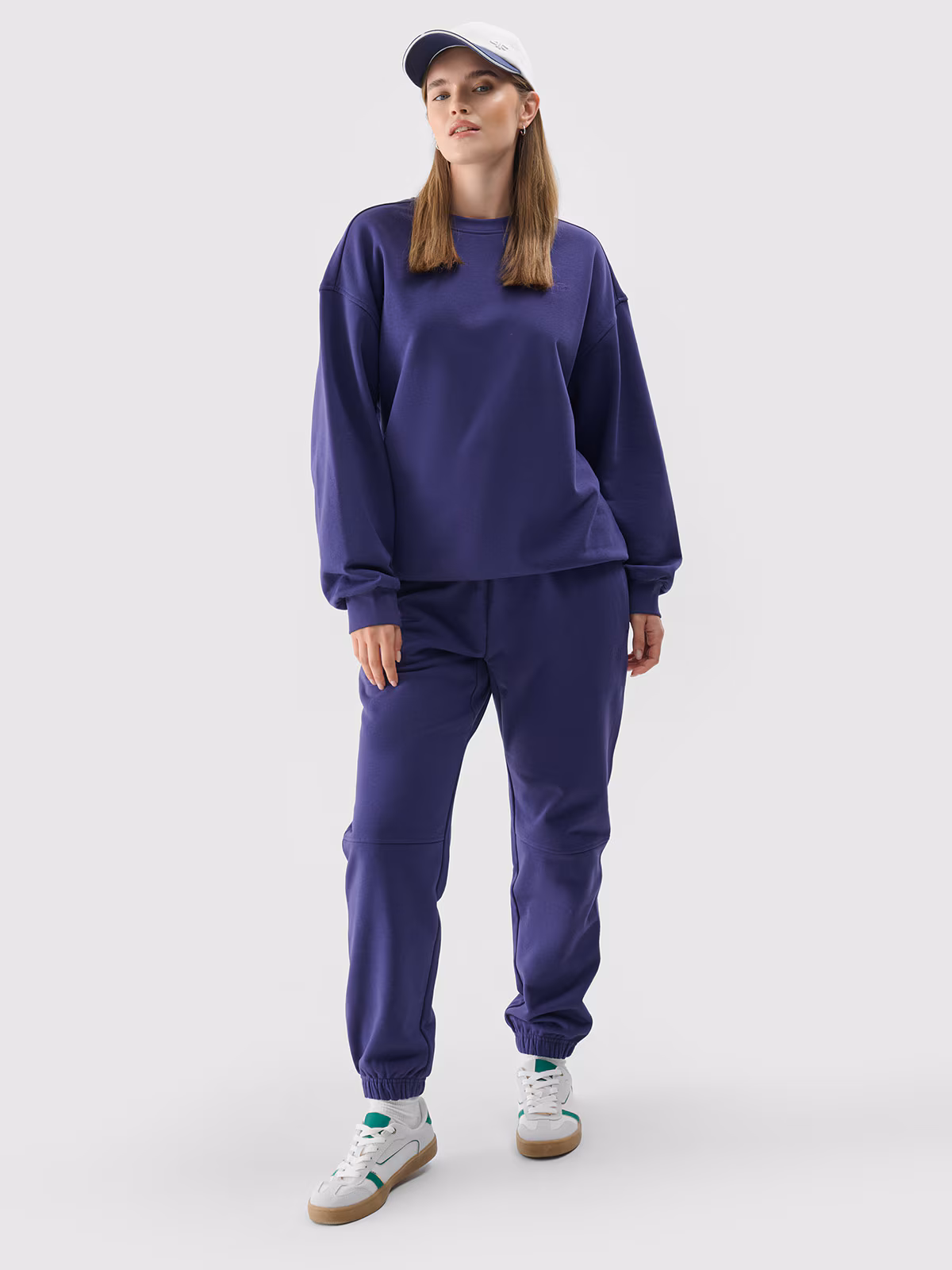 Bluza dresowa nierozpinana bez kaptura uniseks - granatowa