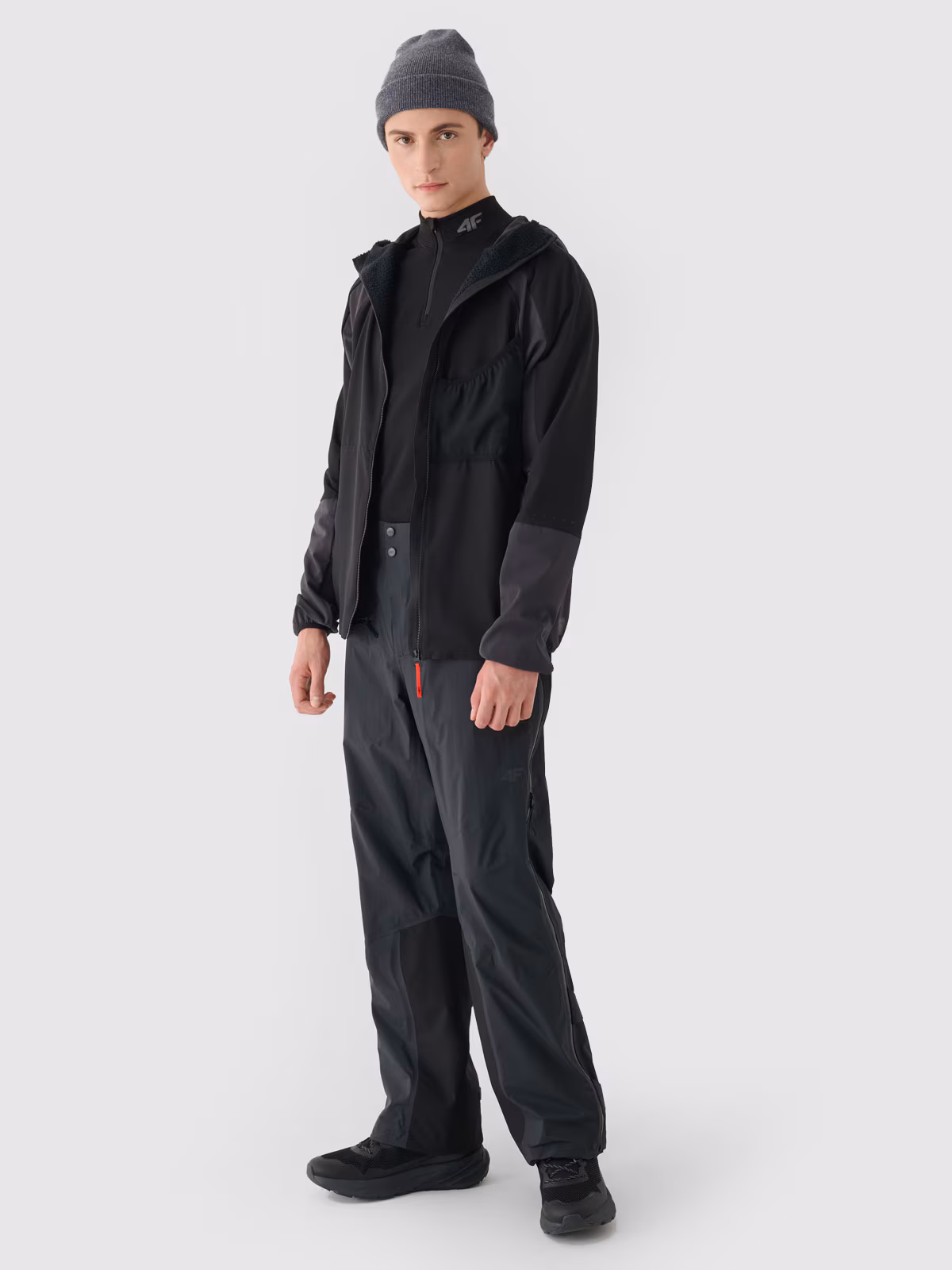 Spodnie trekkingowe membrana 20000/40000 męskie - czarne