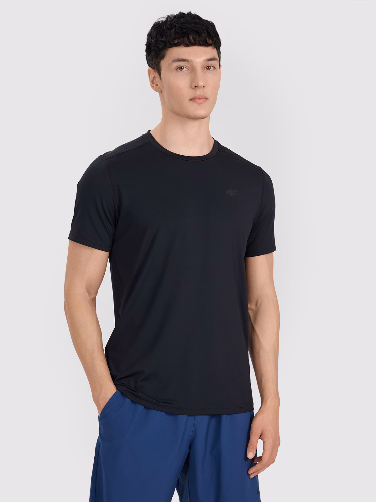 Koszulka treningowa szybkoschnąca męska - czarna