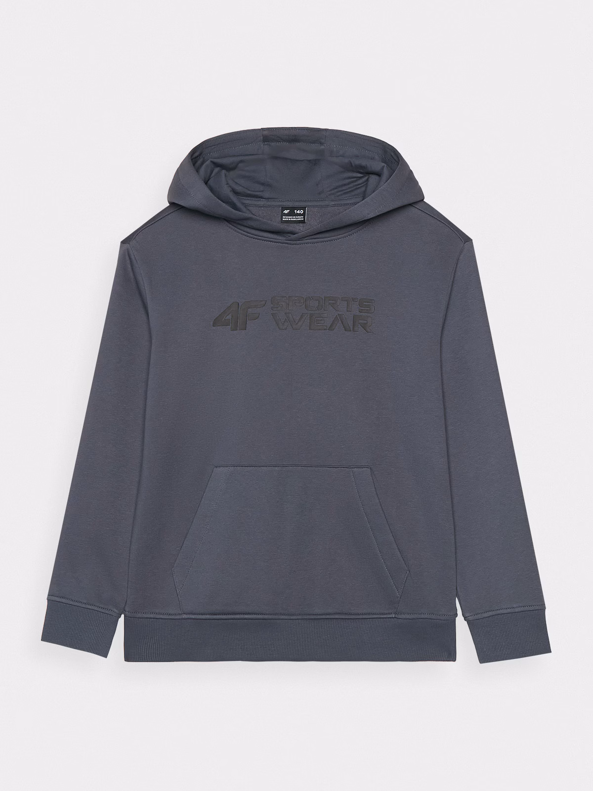 Bluza dresowa nierozpinana z kapturem chłopięca - niebieska