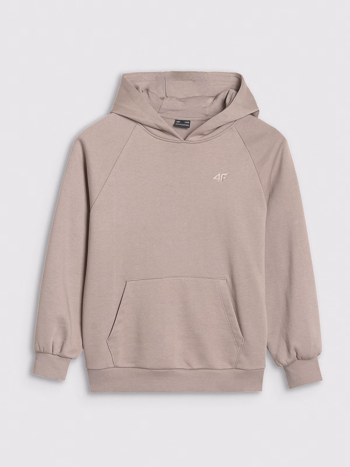 Bluza dresowa nierozpinana z kapturem dziewczęca - miętowa