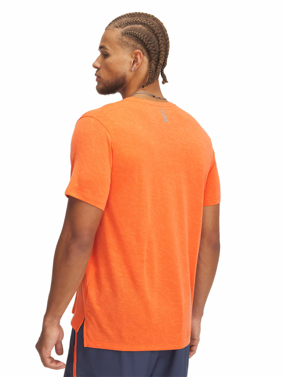 Koszulka do biegania męska Under Armour UA Launch Camo Shortsleeve - pomarańczowa
