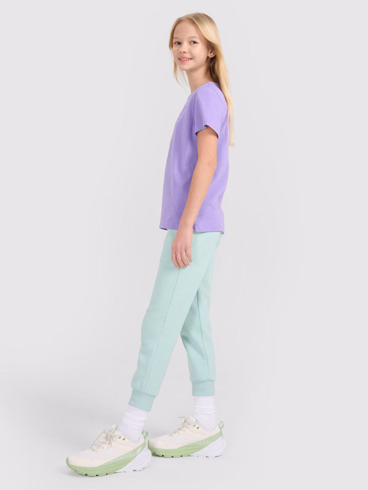 Spodnie dresowe joggery dziewczęce - różowe