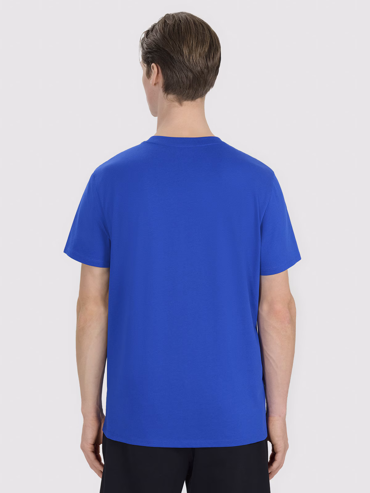 T-shirt regular z nadrukiem męski - granatowy