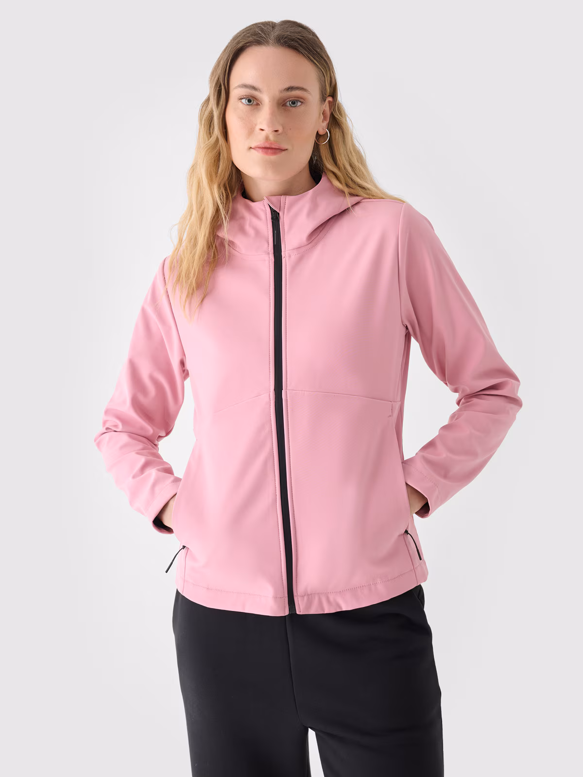 Kurtka softshell wiatroodporna membrana 5000 damska - różowa