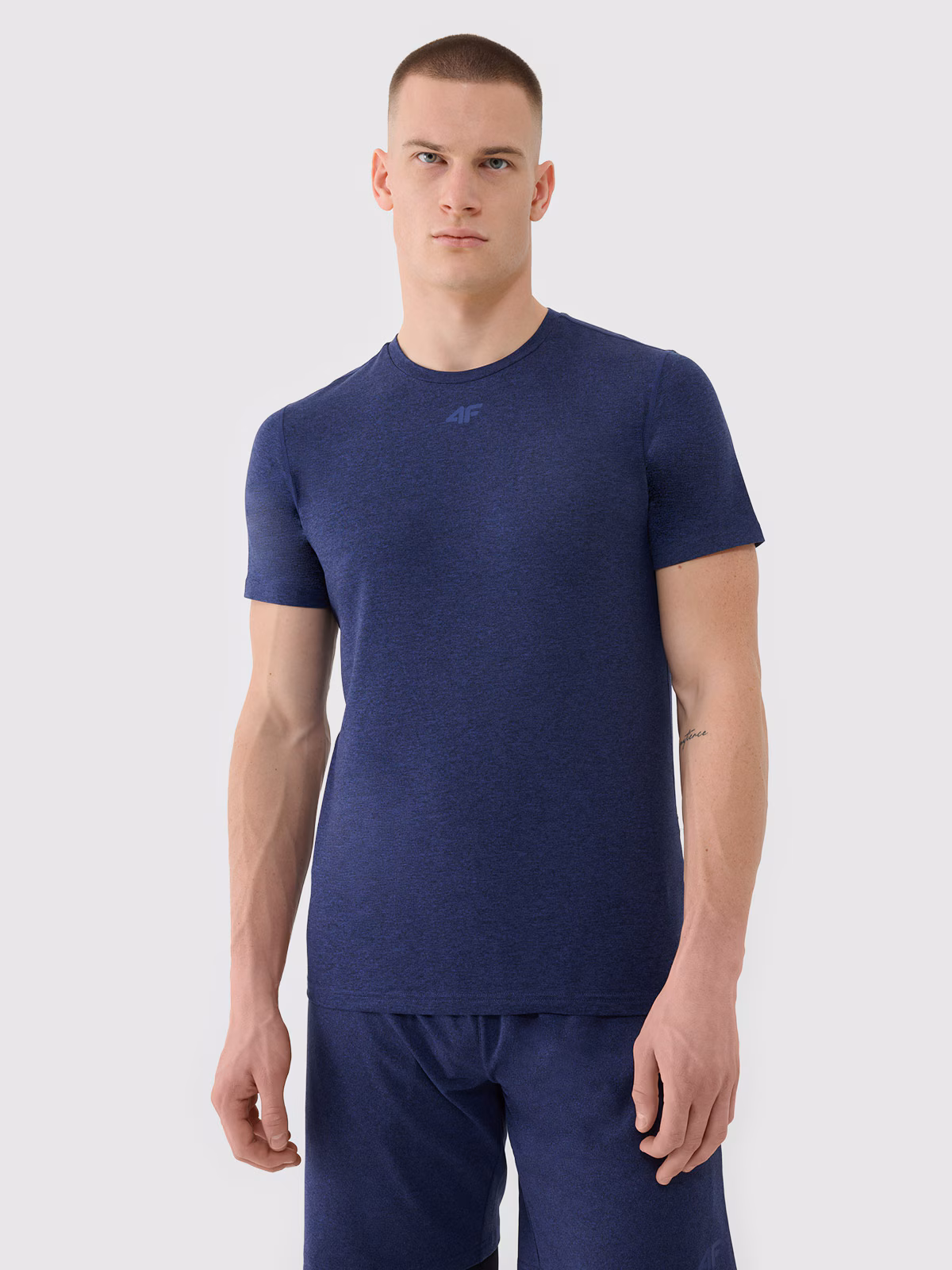 Koszulka treningowa szybkoschnąca męska - granatowa