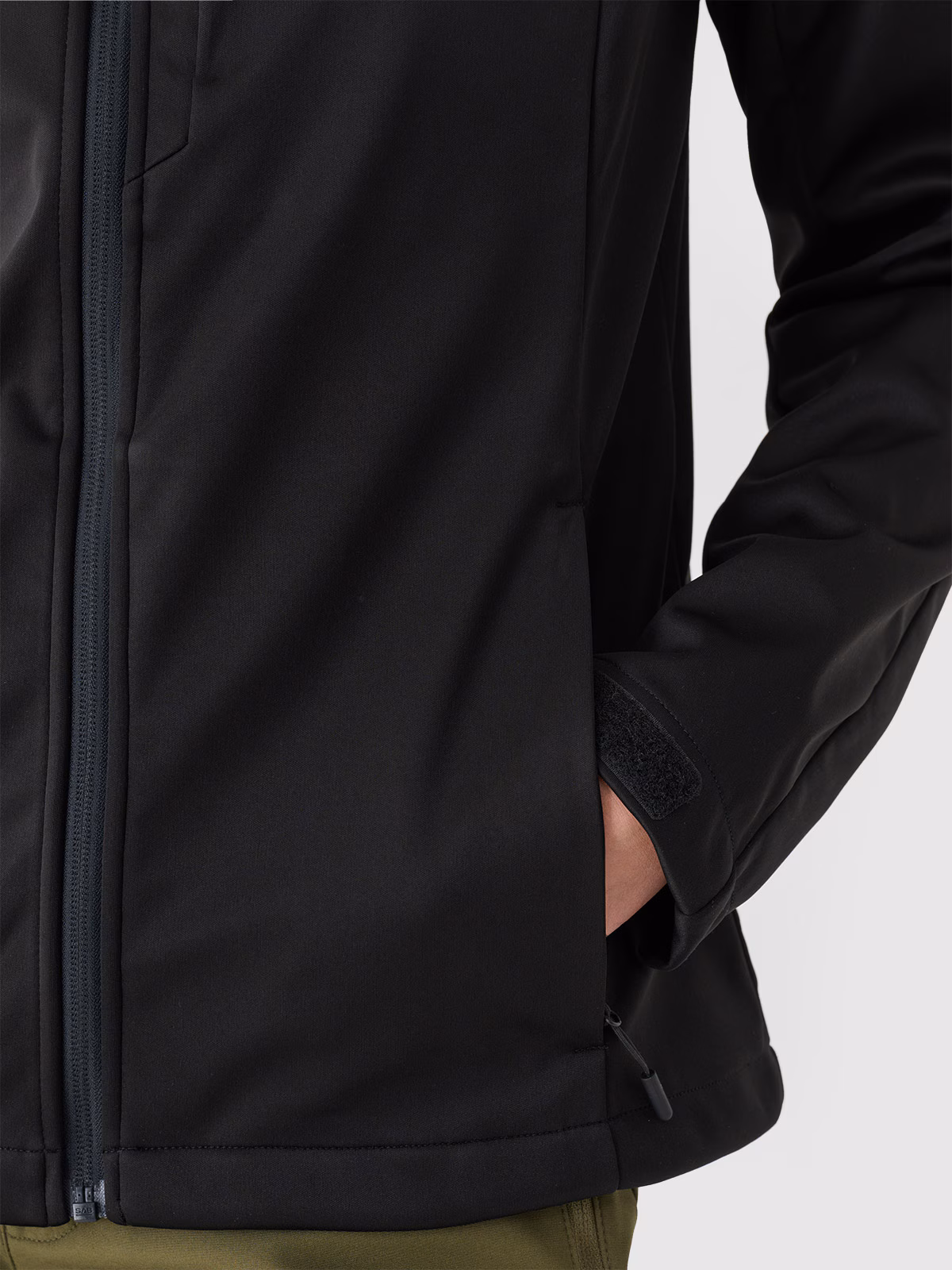 Kurtka softshell wiatroodporna membrana 8000 damska - czarna