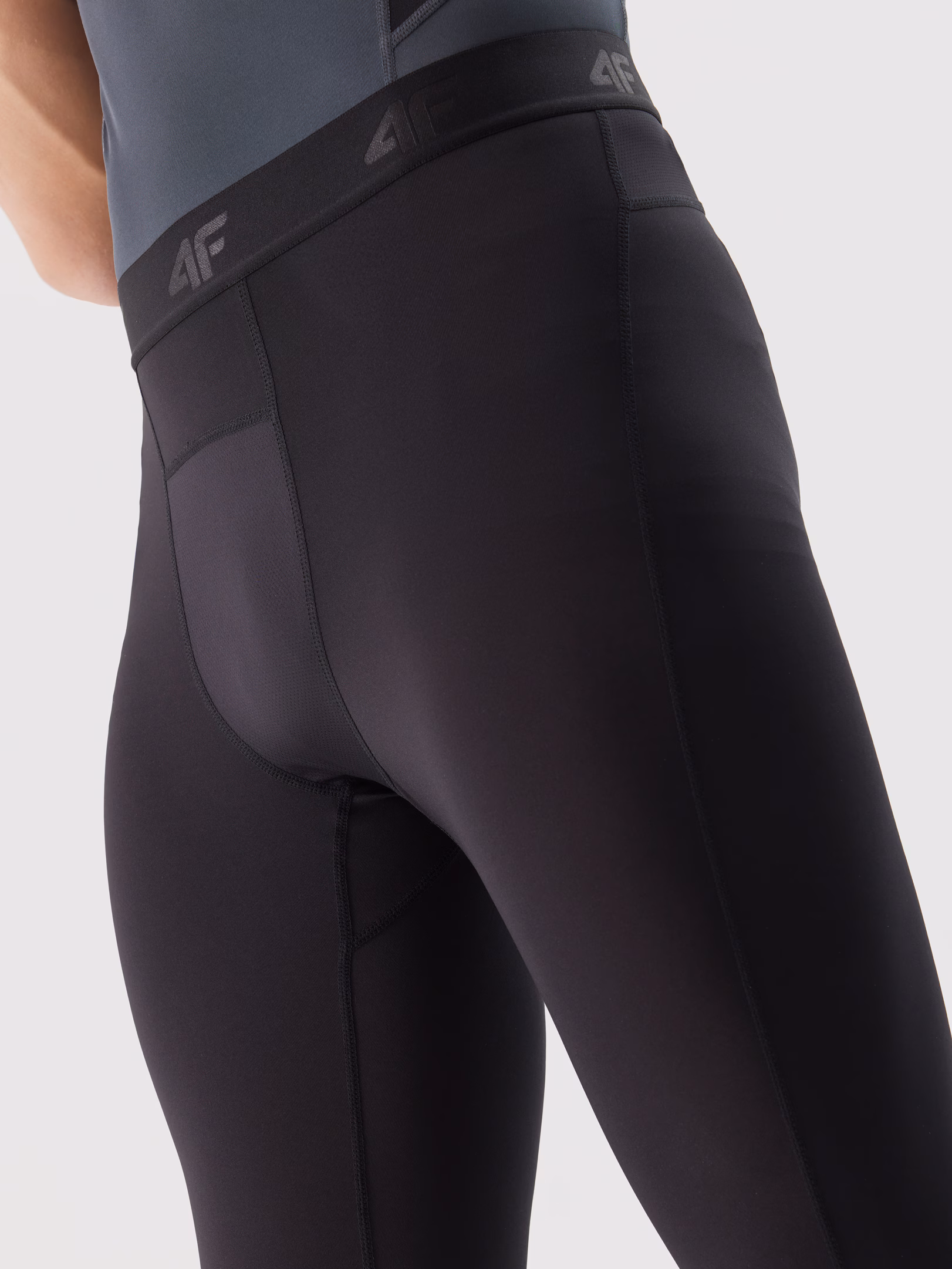 Legginsy treningowe szybkoschnace męskie - czarne