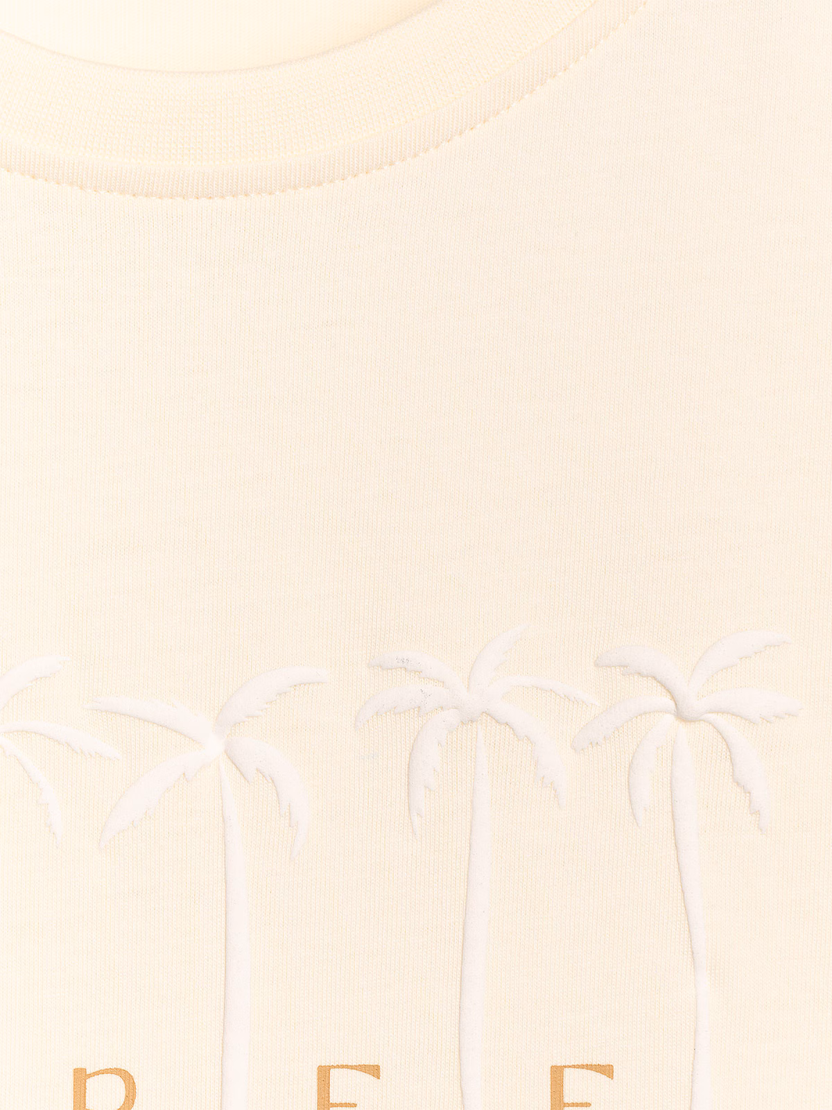 T-shirt regular z nadrukiem damski - beżowy