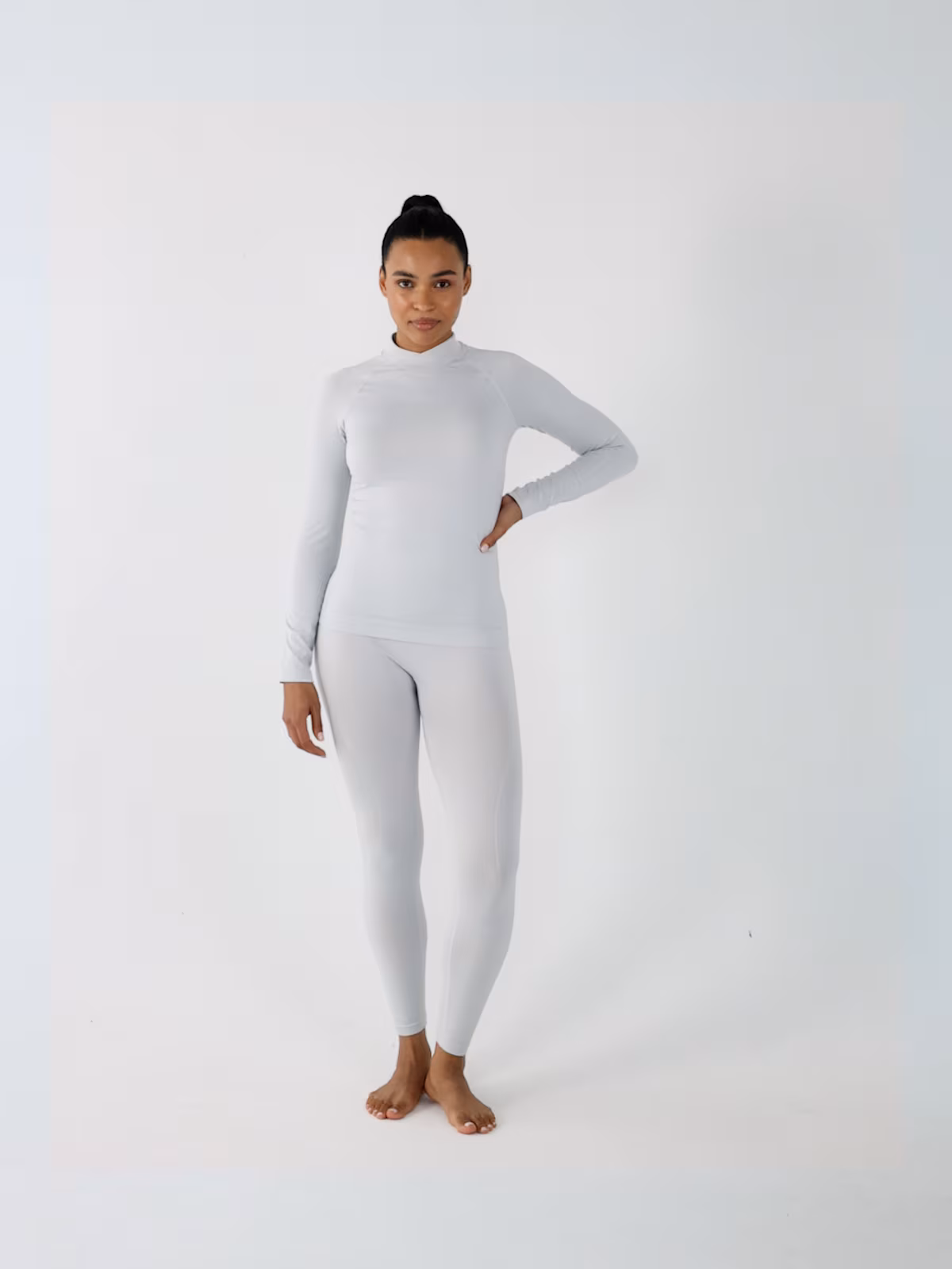 Bielizna termoaktywna bezszwowa (góra) damska - szara