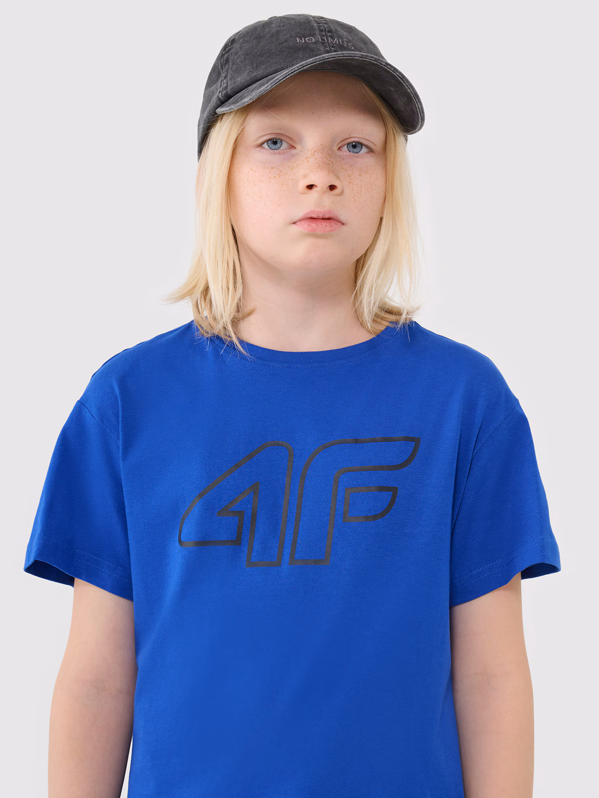 T-shirt z nadrukiem chłopięcy - niebieski