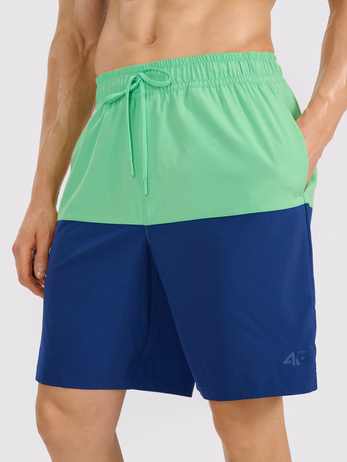 Spodenki plażowe męskie - niebieskie