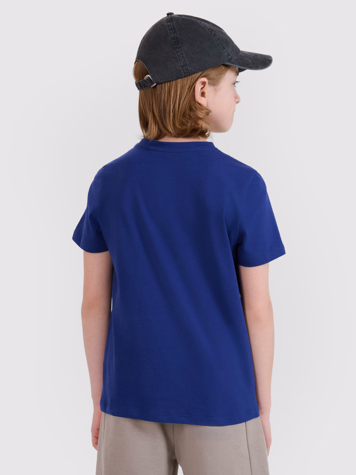 T-shirt regular gładki chłopięcy - czerwony