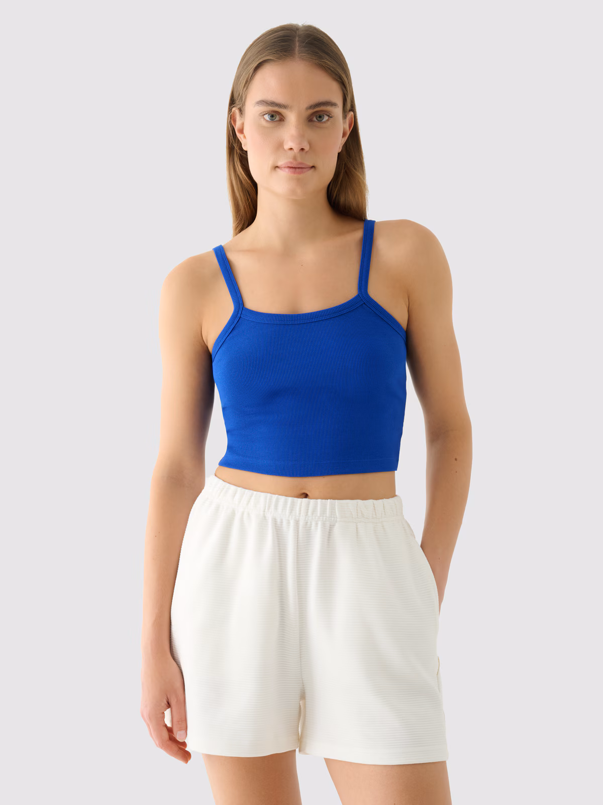 Spodenki dresowe damskie - białe