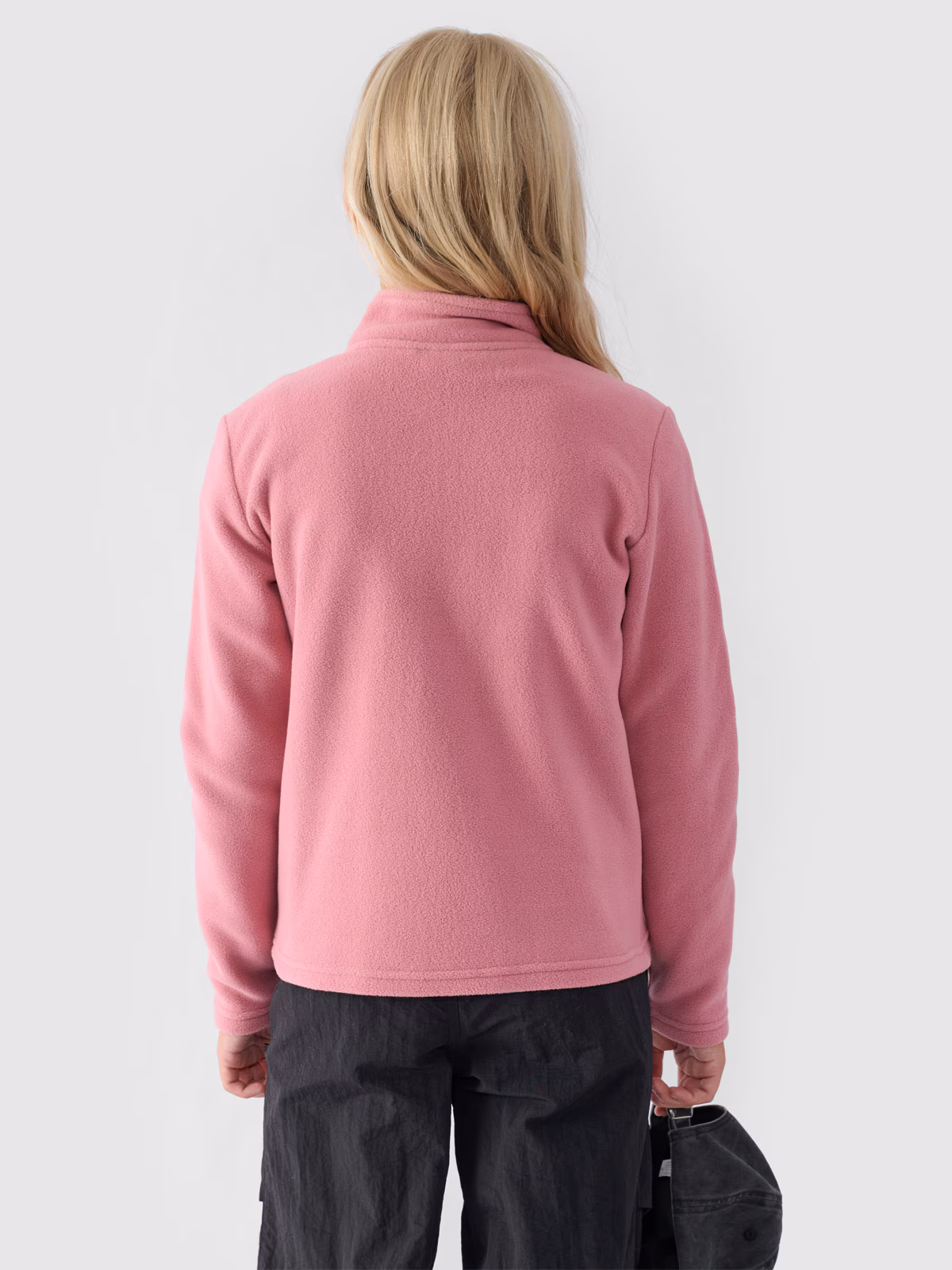 Polar slim ze stójką dziewczęcy - różowy