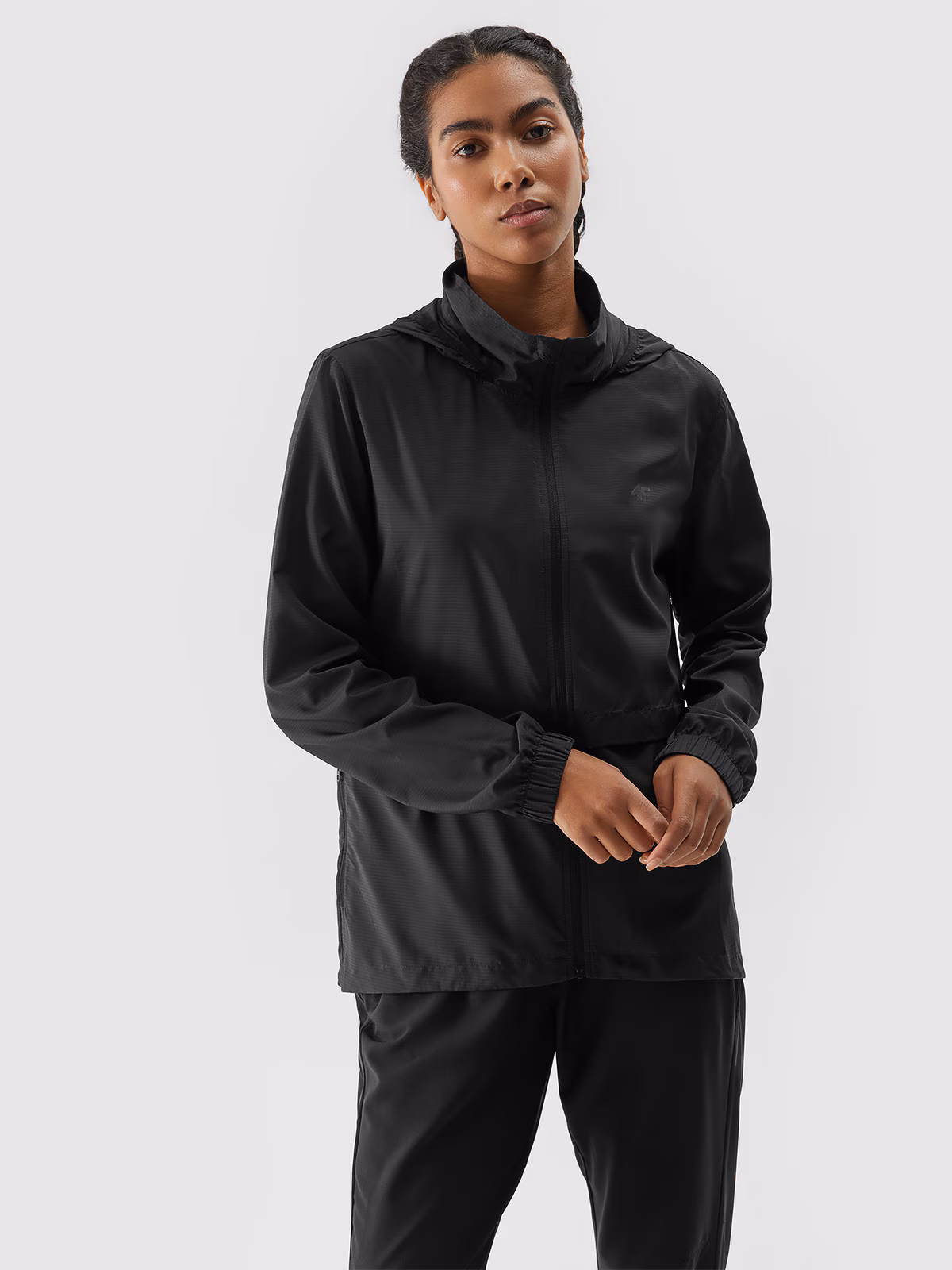 Kurtka do biegania szybkoschnąca damska - czarna