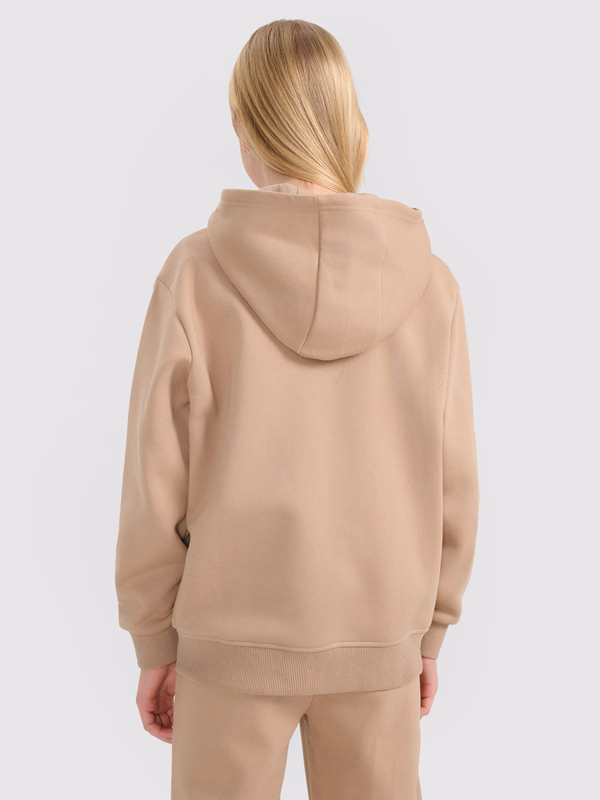 Bluza dresowa rozpinana z kapturem dziewczęca - fioletowa