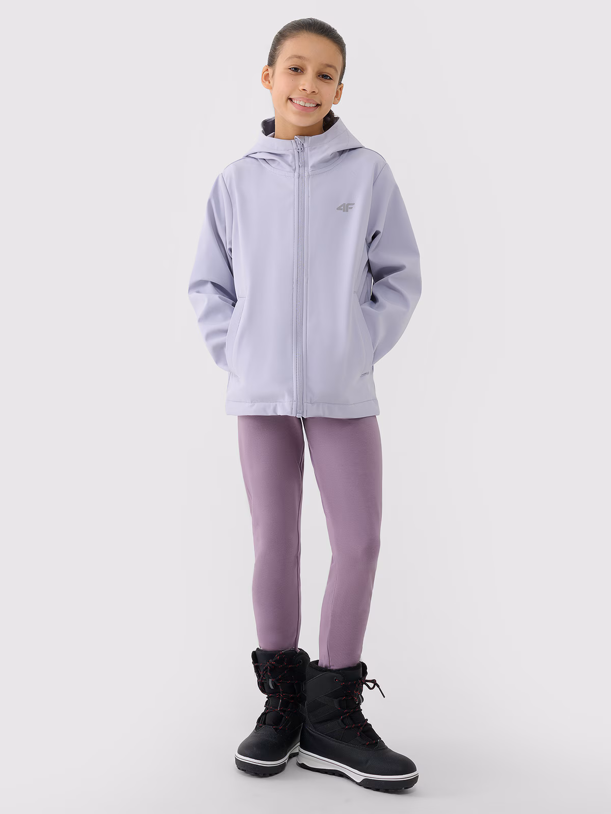 Kurtka softshell wiatroodporna membrana 5000 dziewczęca - różowa