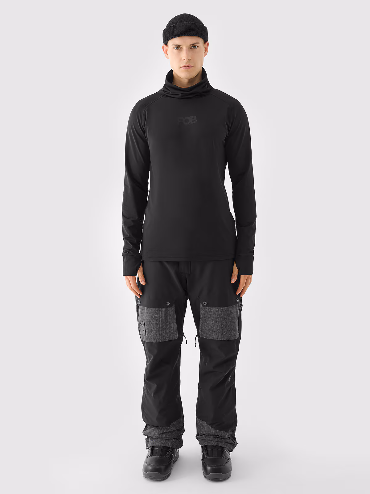 Spodnie snowboardowe membrana 10000 męskie - czarne