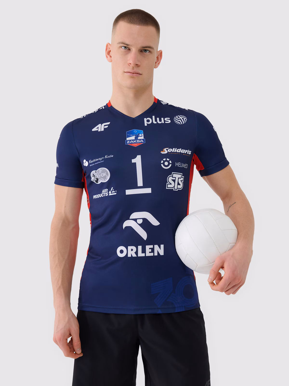 Koszulka meczowa replika domowa z sezonu 2024/25 męska 4F x Zaksa Kędzierzyn Koźle - Kurek - multikolor