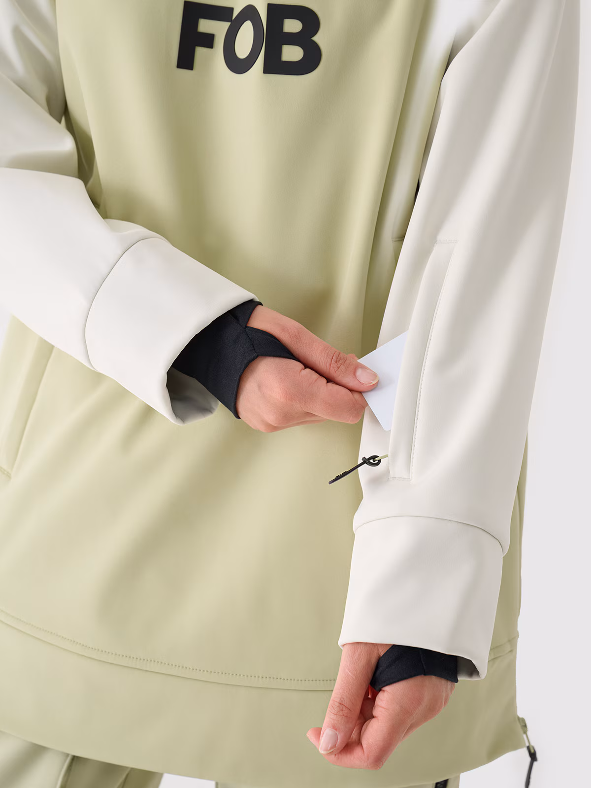 Bluza snowboardowa z softshellu membrana 5000 damska - oliwkowa/khaki