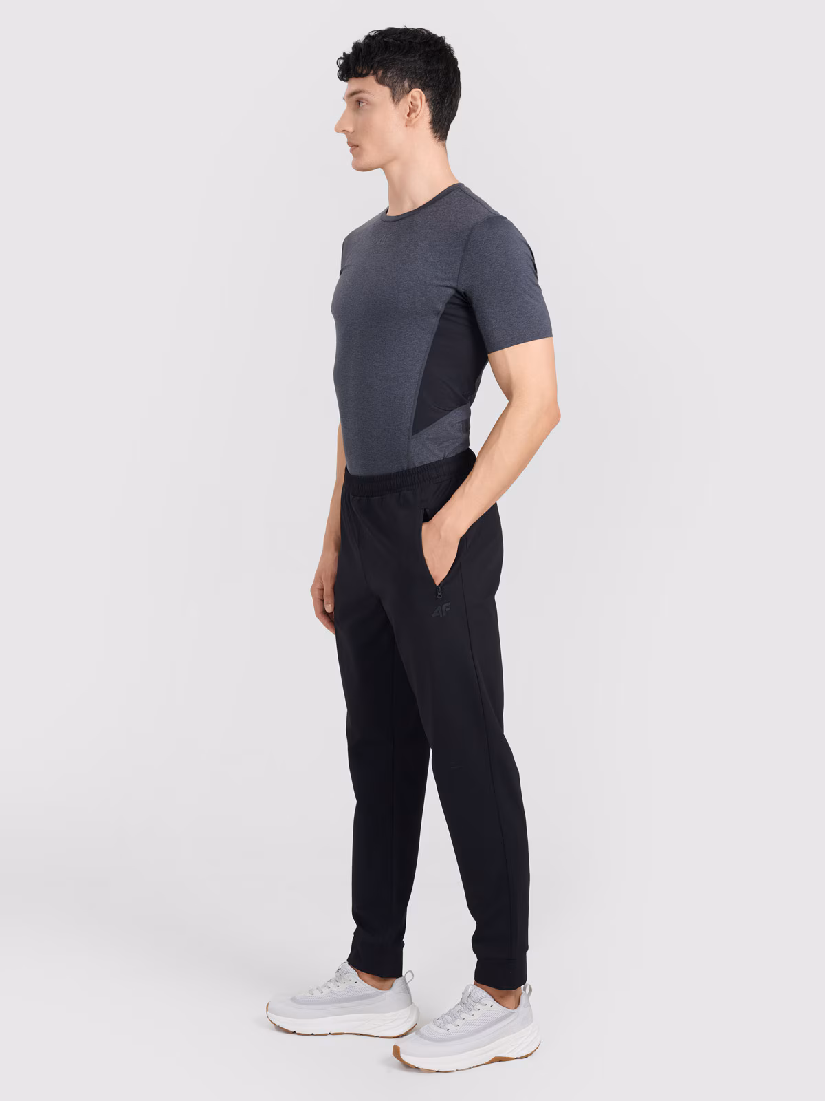 Spodnie treningowe szybkoschnące męskie - czarne