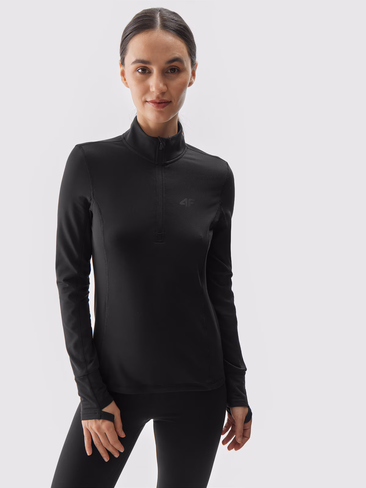 Bielizna termiczna drapana (góra) damska - czarna