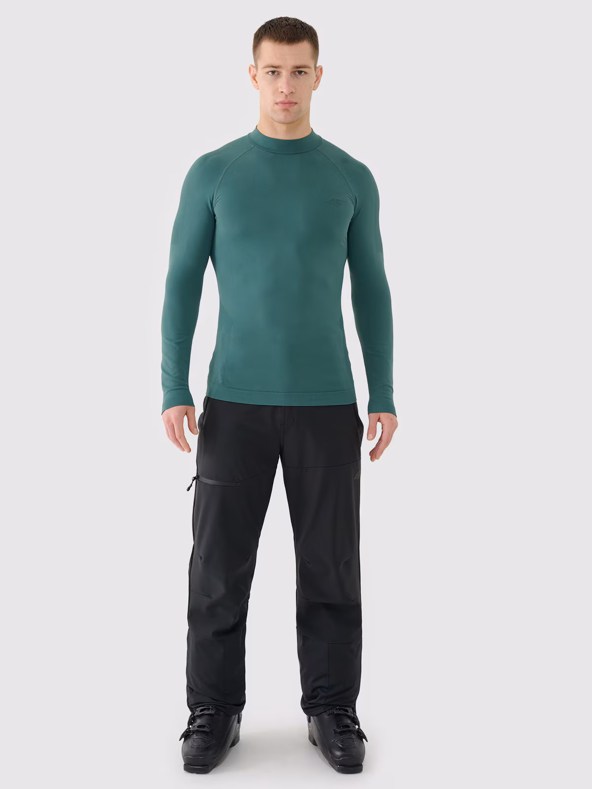 Bielizna termoaktywna bezszwowa (góra) męska - turkusowa