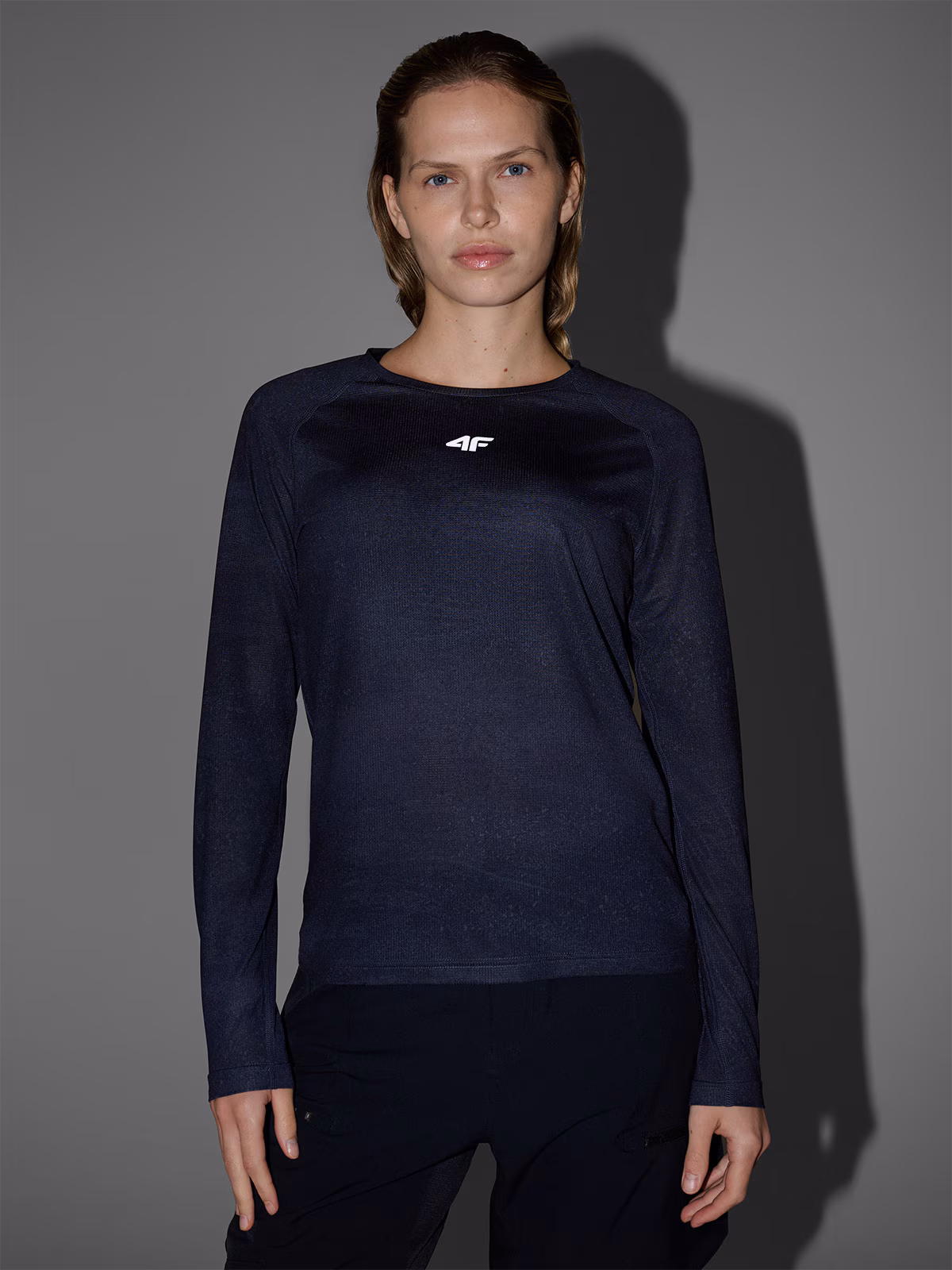 Longsleeve rowerowy szybkoschnący damski - czarny