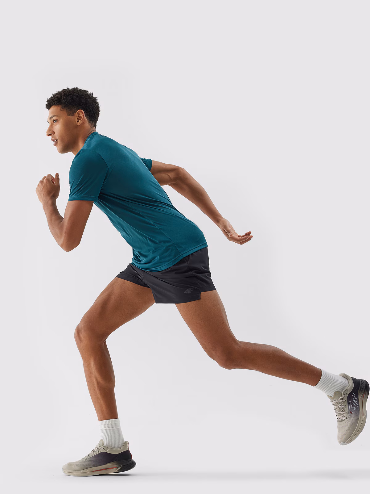 Spodenki do biegania szybkoschnące męskie - czarne