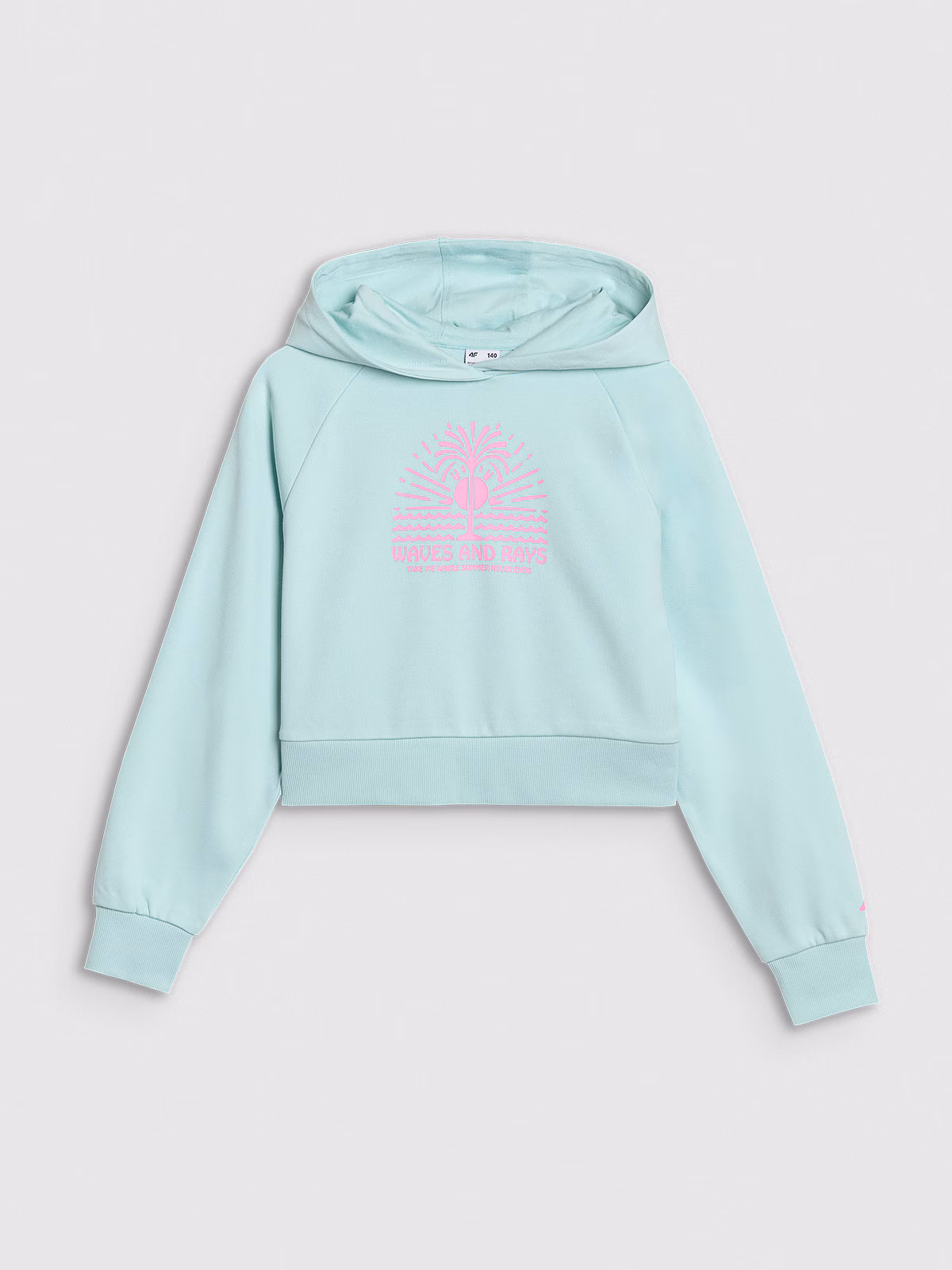 Bluza dresowa nierozpinana z kapturem dziewczęca - żółta