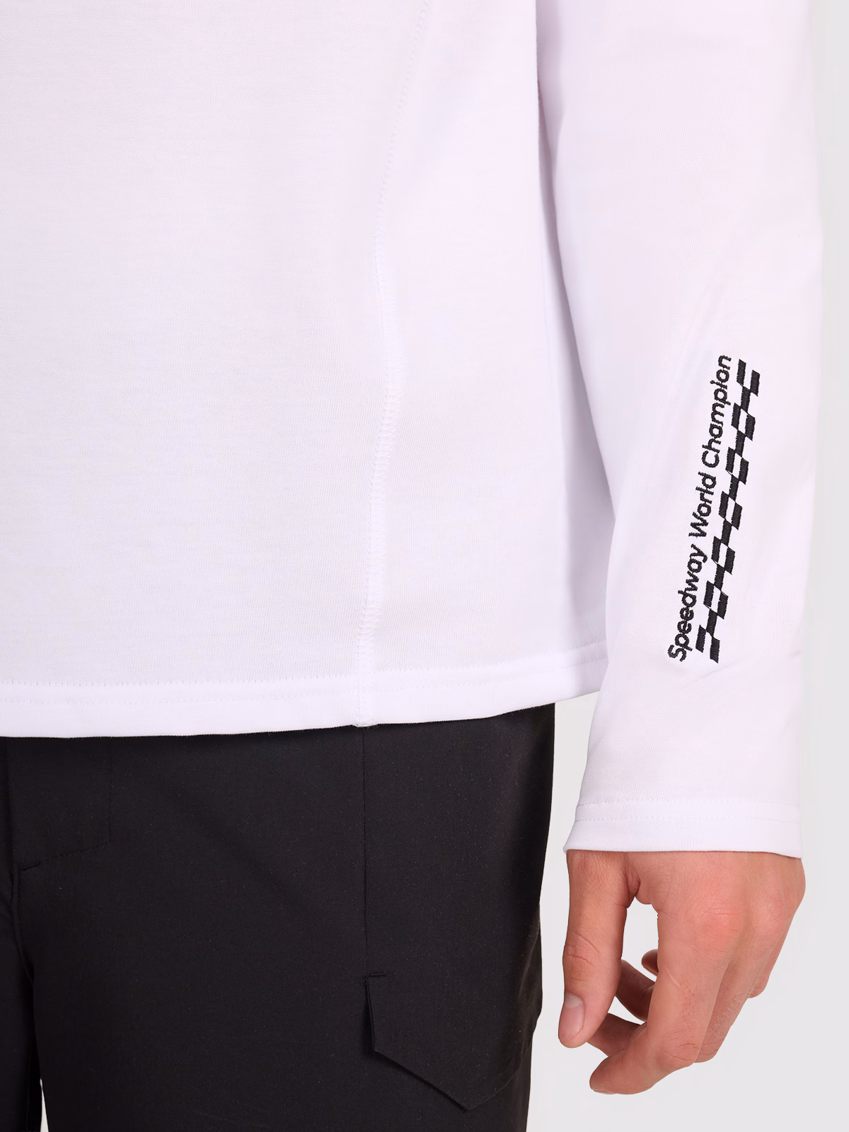 Longsleeve regular męski 4F x Bartosz Zmarzlik - biały