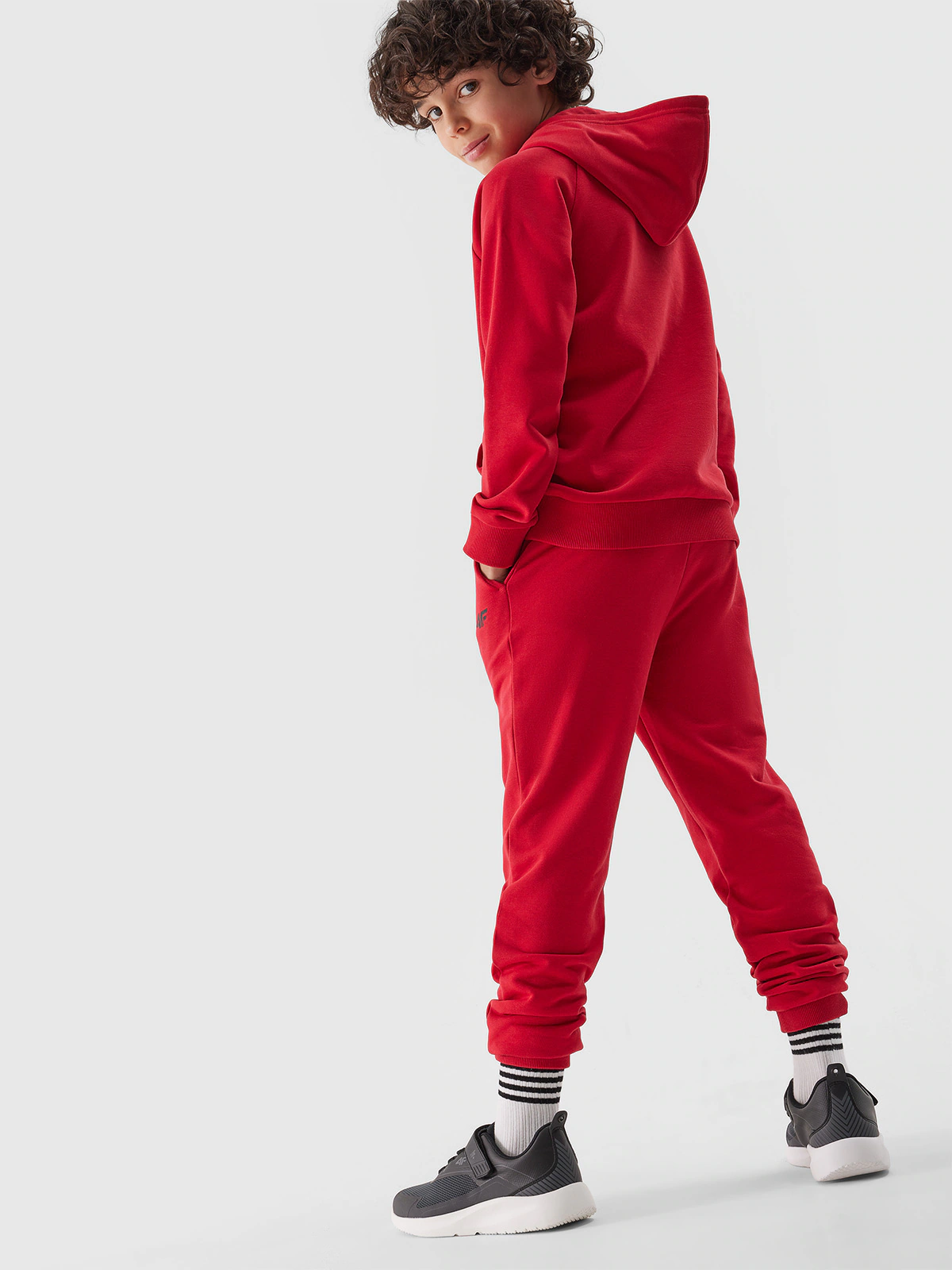 Spodnie dresowe joggery chłopięce - czerwone