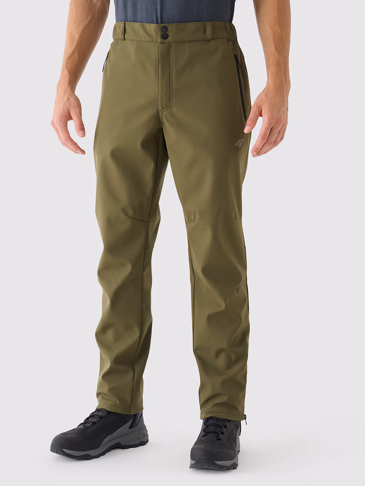 Spodnie softshellowe membrana 5000 męskie - khaki