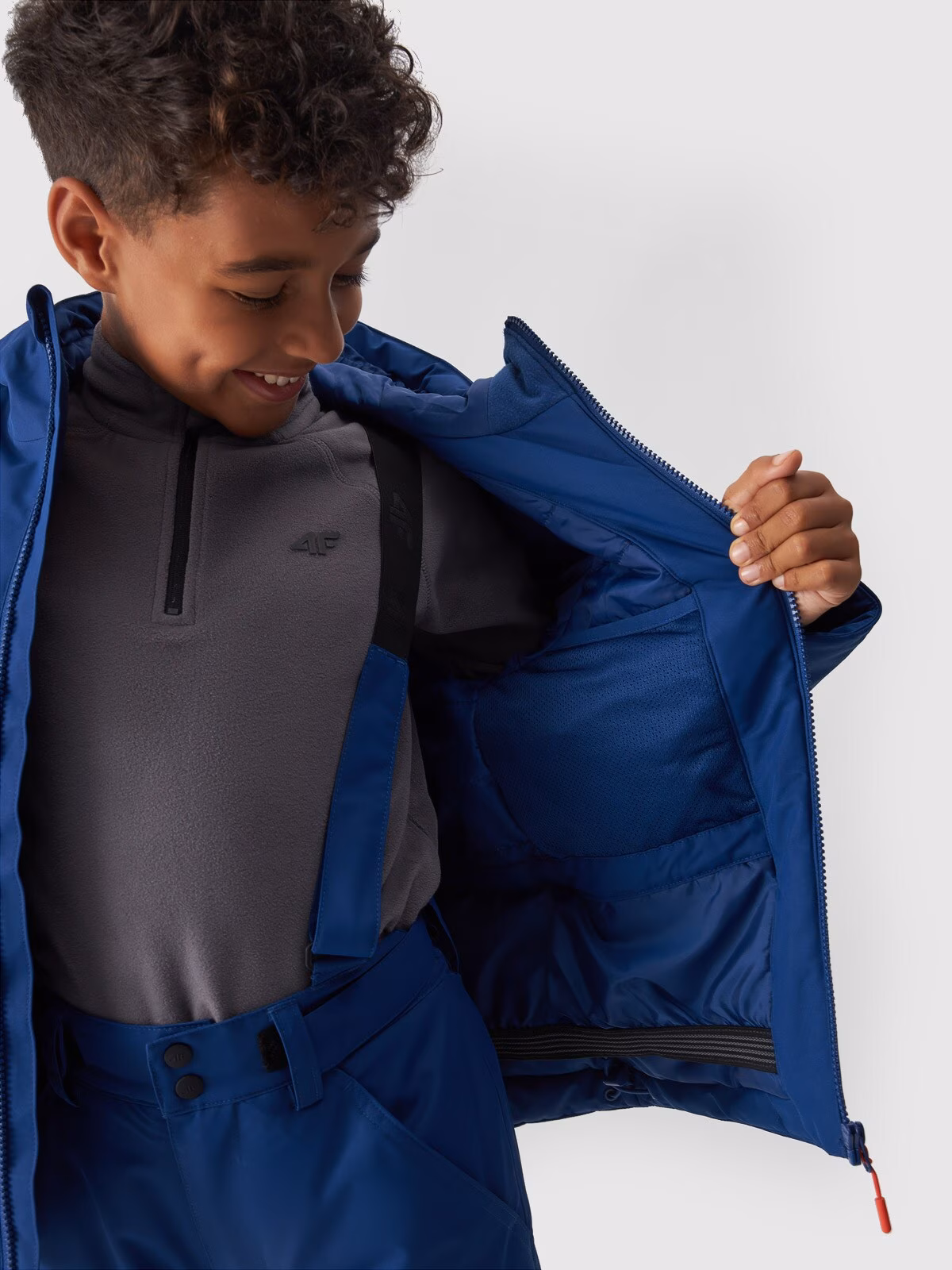 Kurtka narciarska membrana 5000 chłopięca - granatowa