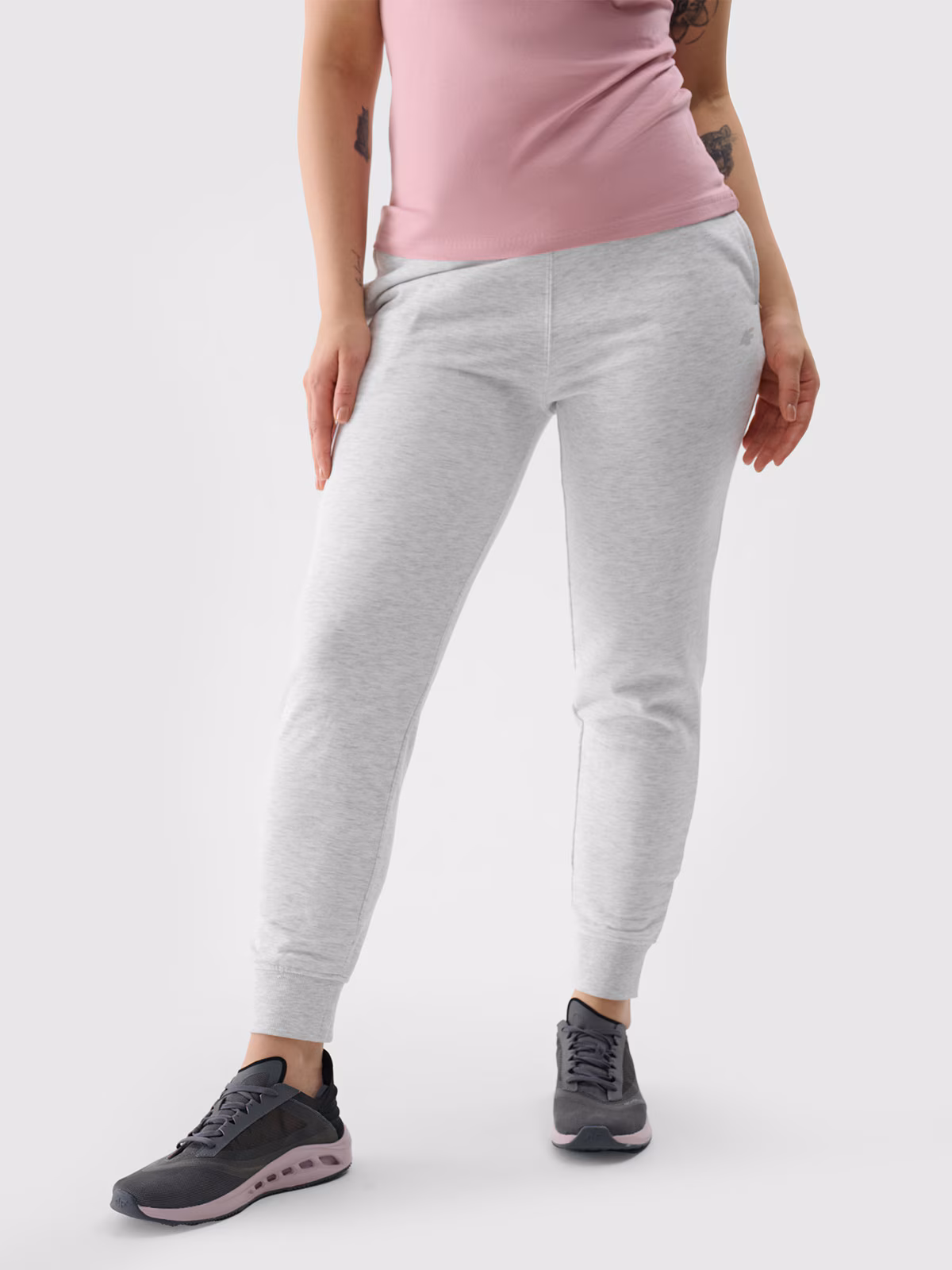 Spodnie dresowe joggery damskie - fioletowe