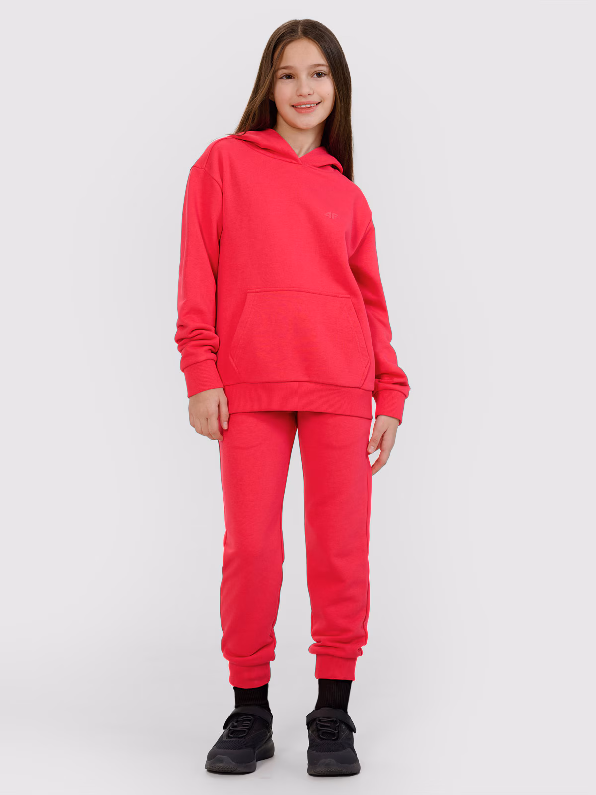 Spodnie dresowe joggery dziewczęce - różowe