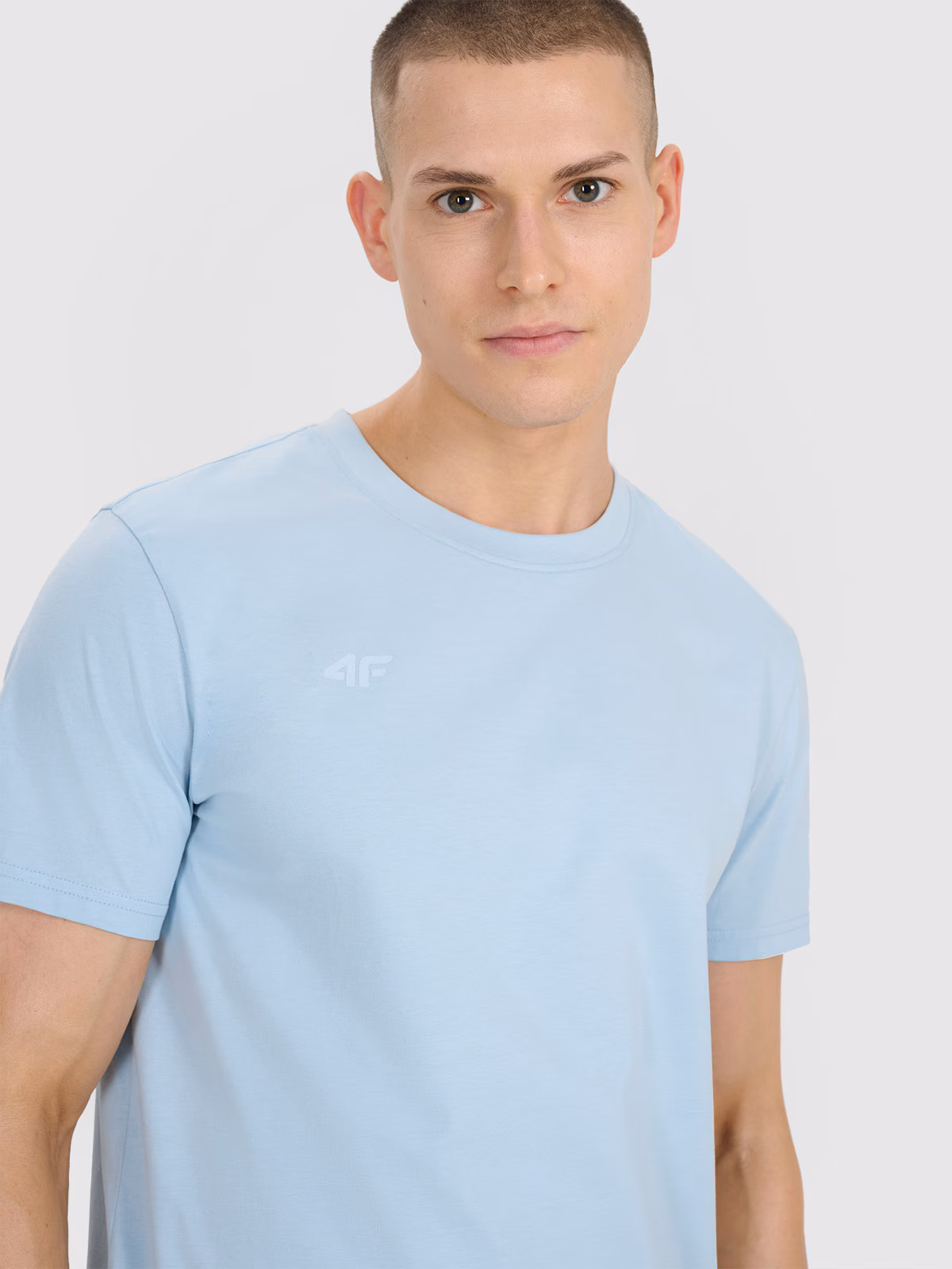 T-shirt regular z nadrukiem męski - czarny