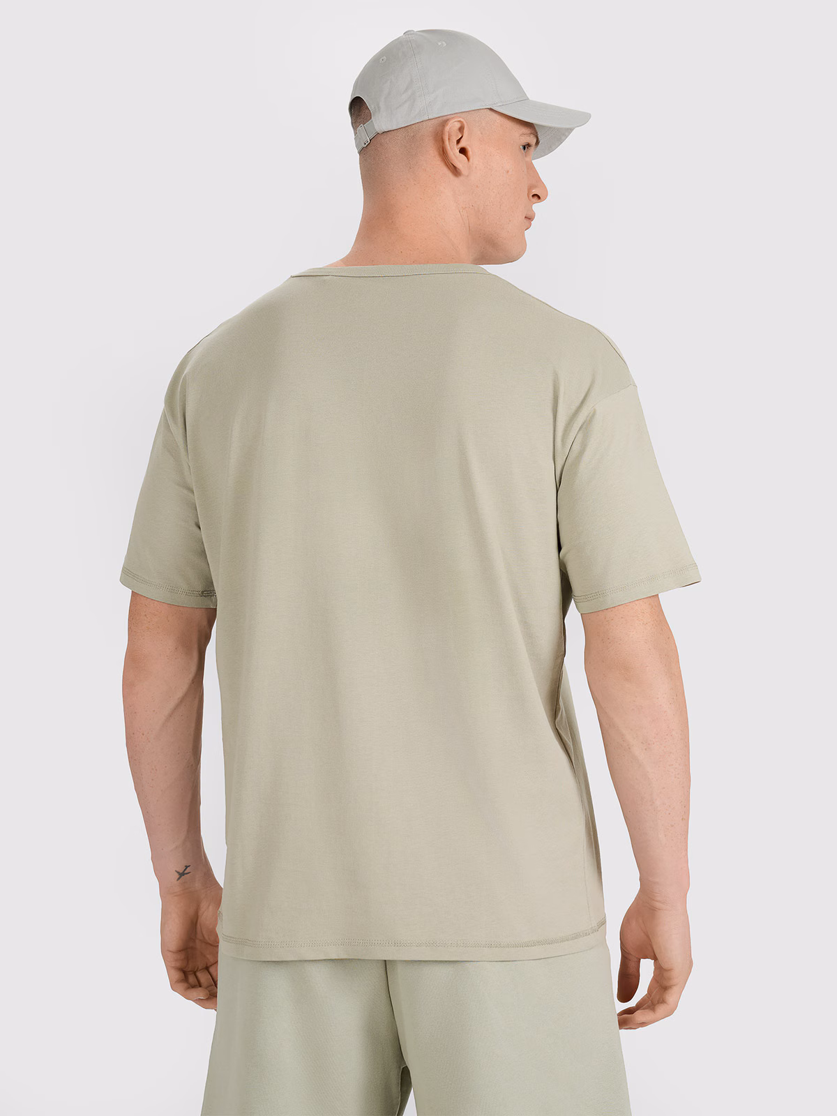 T-shirt oversize gładki uniseks - szary