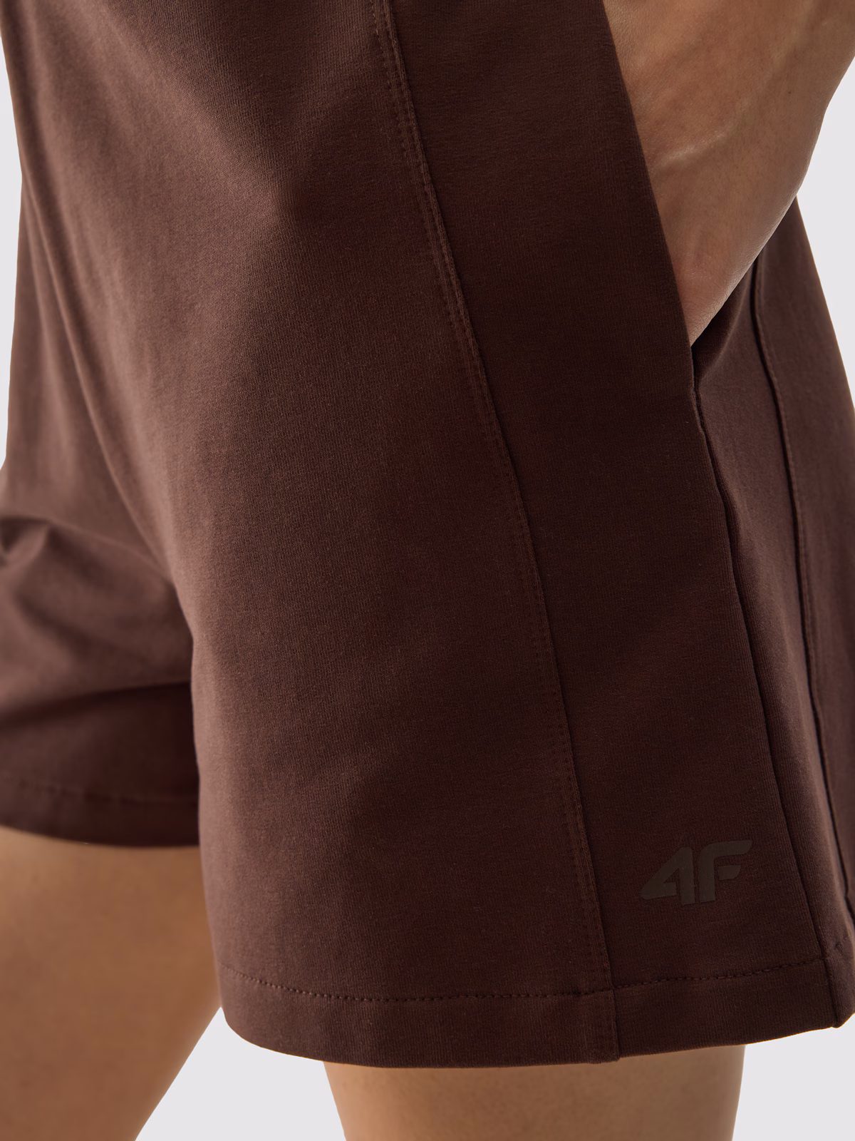 Spodenki dresowe damskie - brązowe