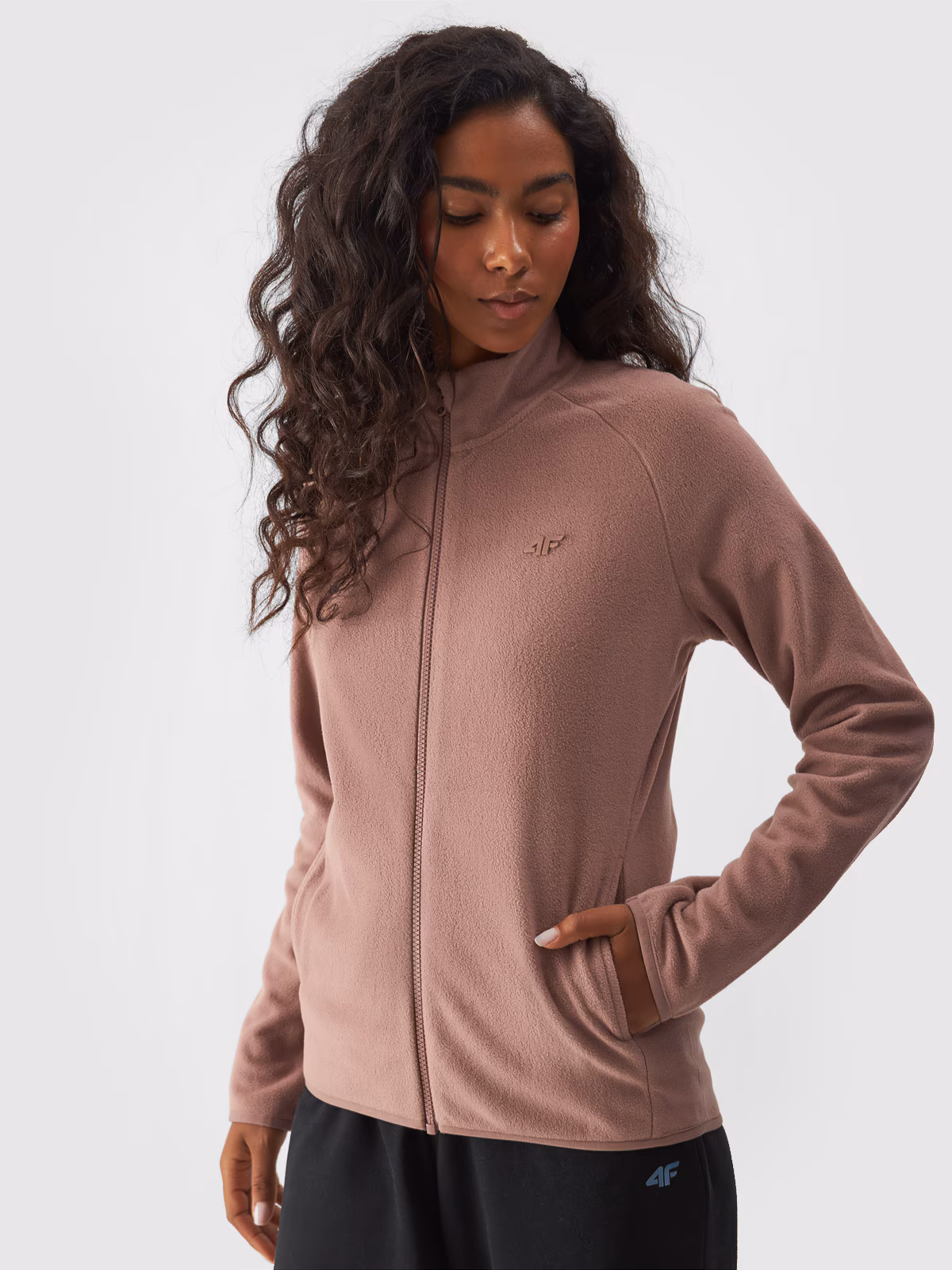 Polar ze stójką regular damski - czarny