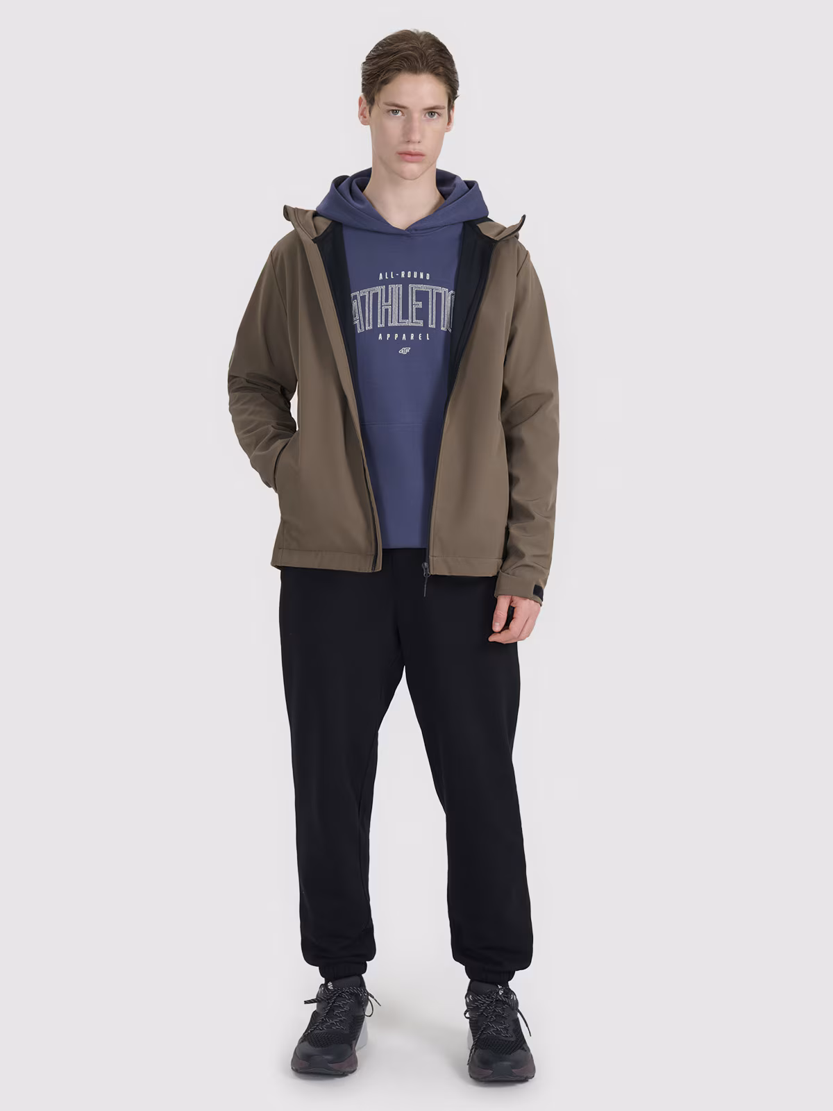 Kurtka softshell wiatroodporna membrana 5000 męska - czarna