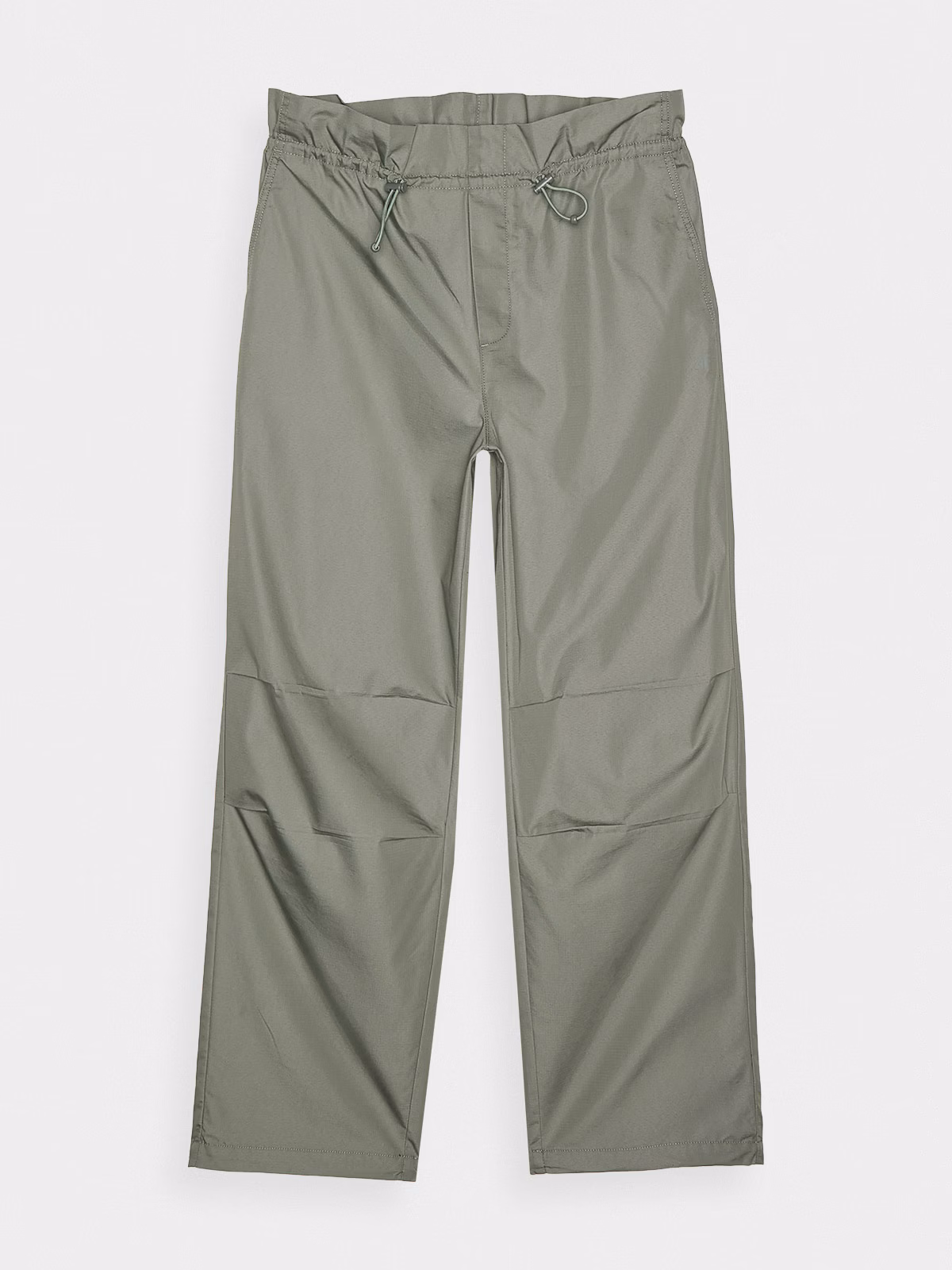 Spodnie casual parachute oversize damskie - oliwkowe/khaki