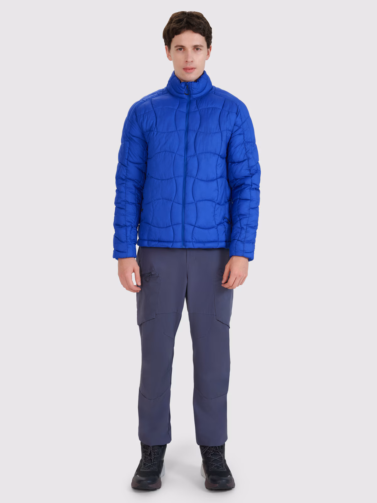 Kurtka puchowa trekkingowa z wypełnieniem Primaloft Silver męska - niebieska