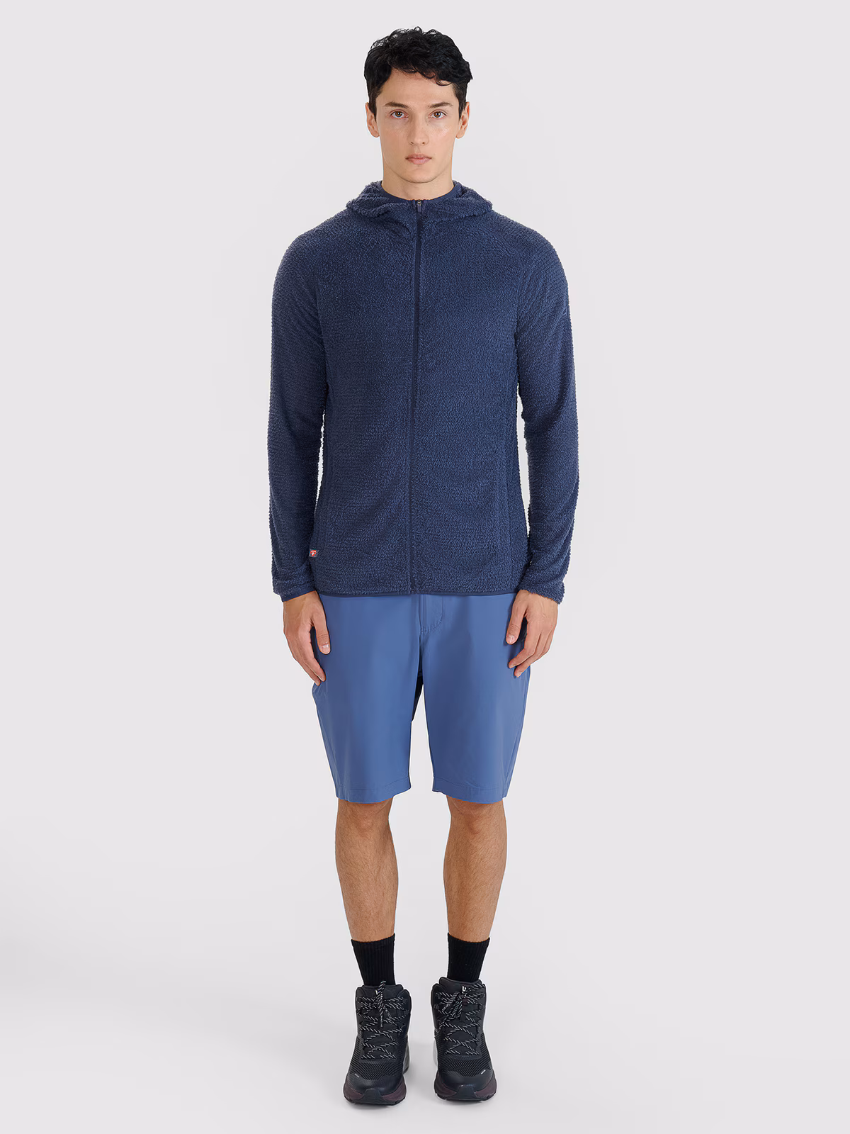 Bluza trekkingowa Primaloft Active rozpinana z kapturem męska - szara