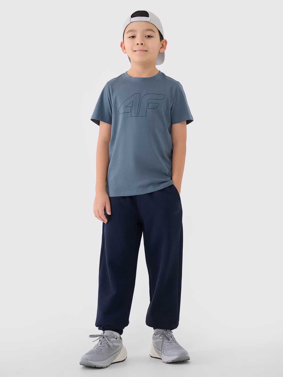 T-shirt z nadrukiem chłopięcy - turkusowy